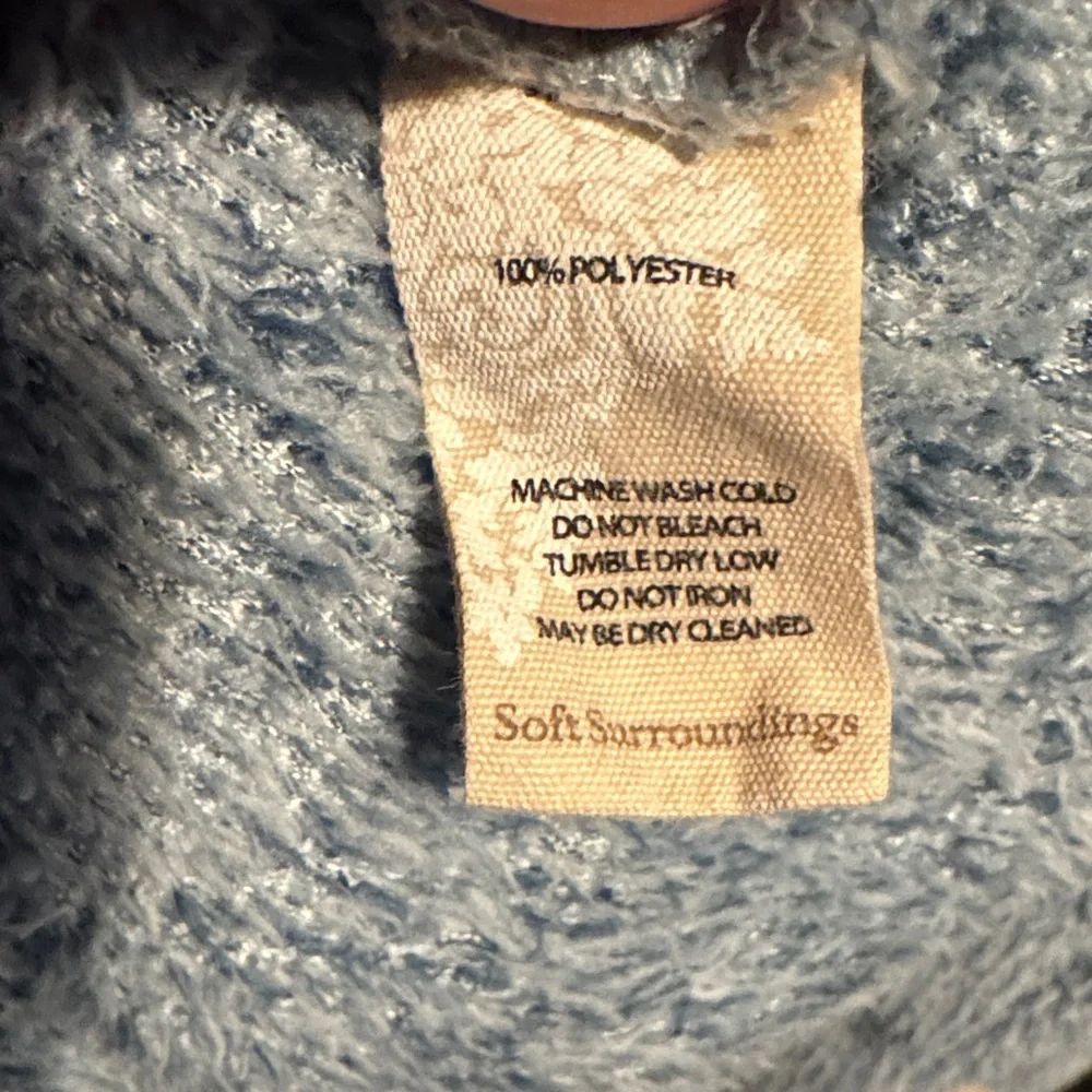 Soft Surroundings Light Blue Open Cardigan